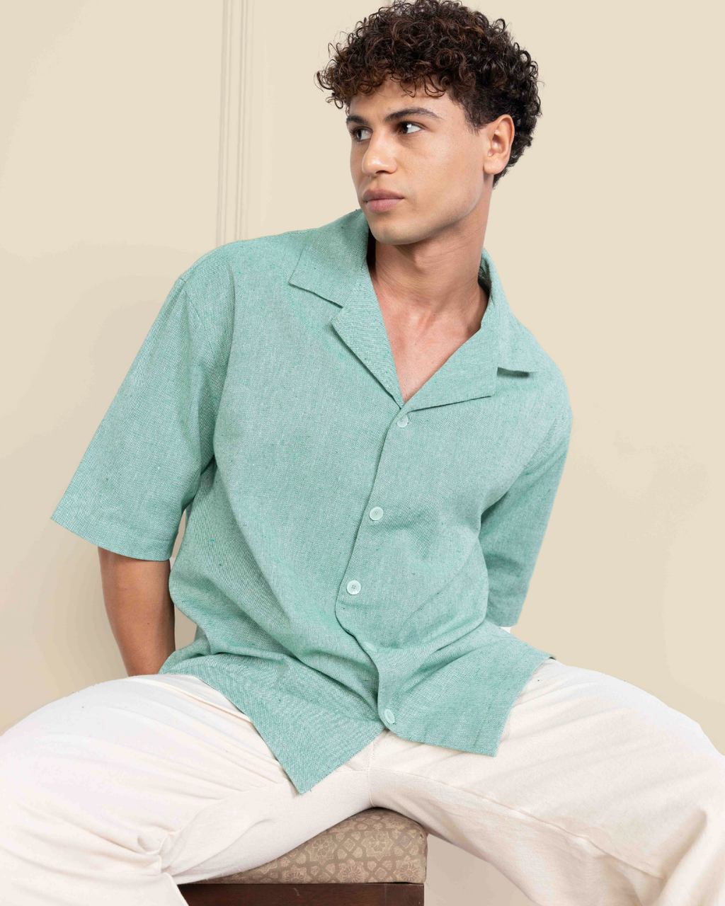 Sage Grey Renewed Cotton Resort Co-ord Set