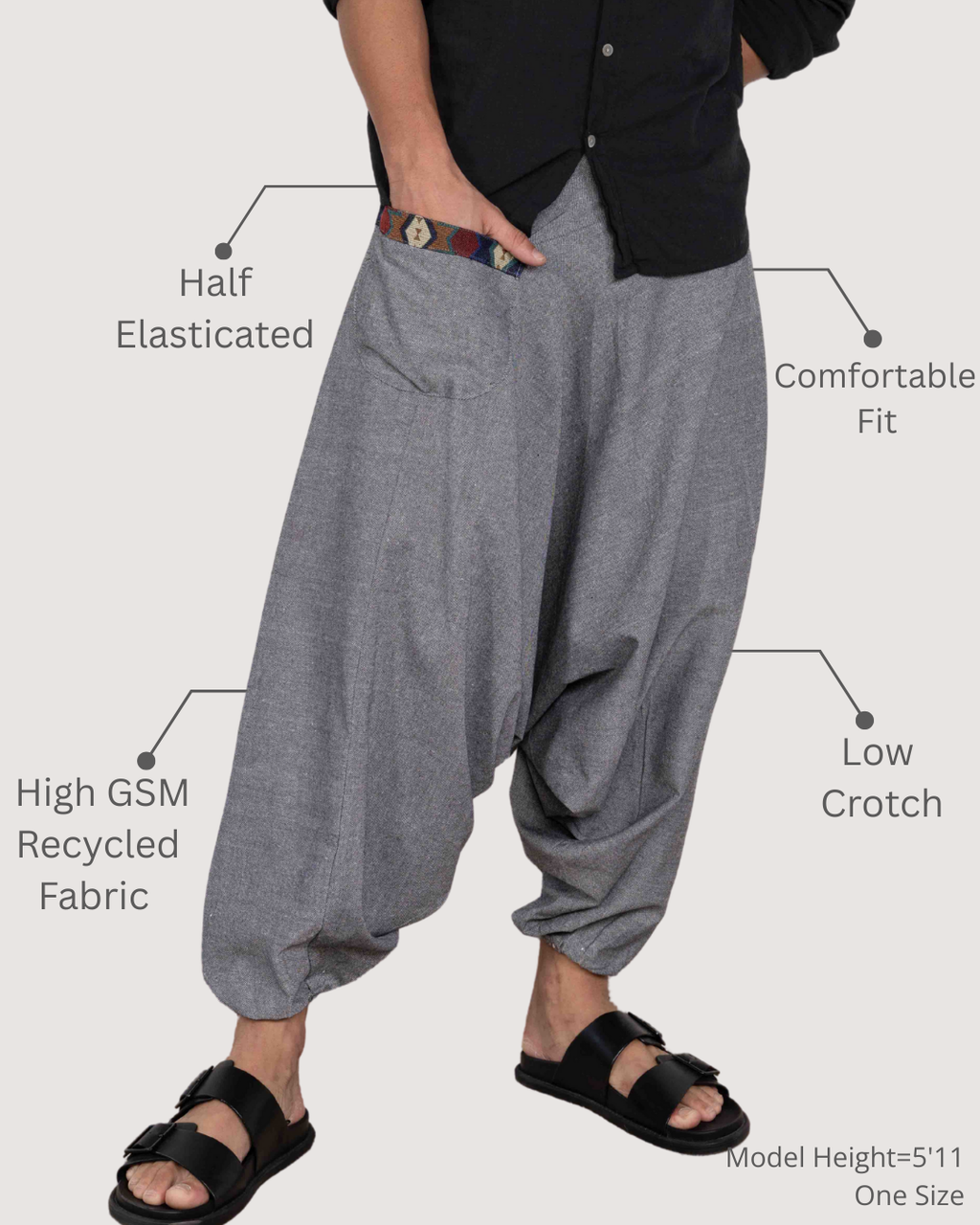 Aladdin Low Crotch Harem Pants