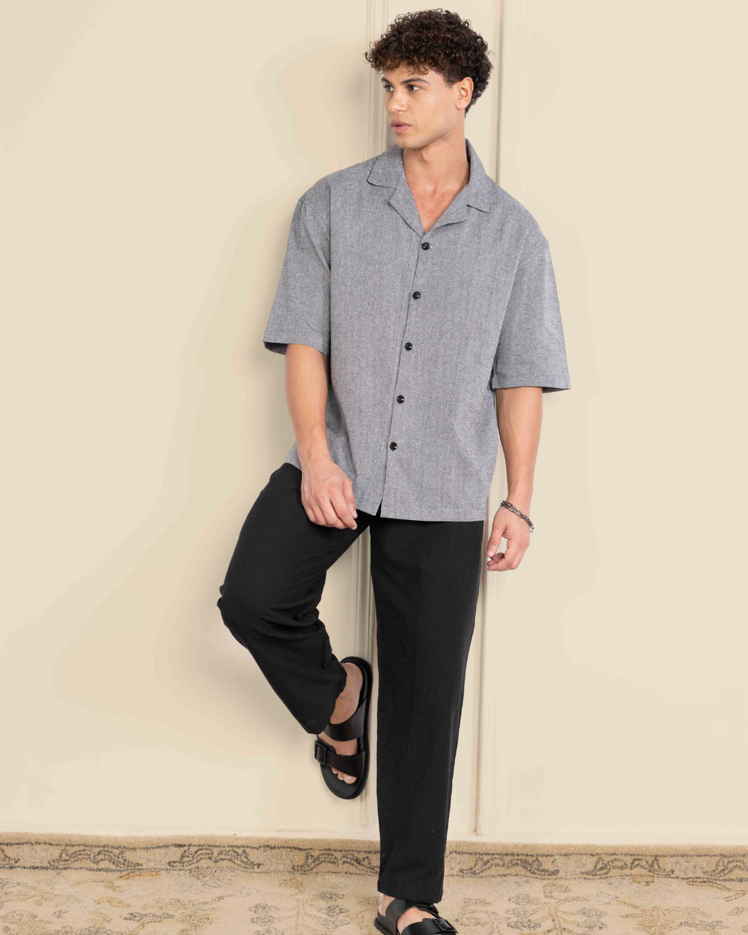 Sage Grey Renewed Cotton Resort Co-ord Set