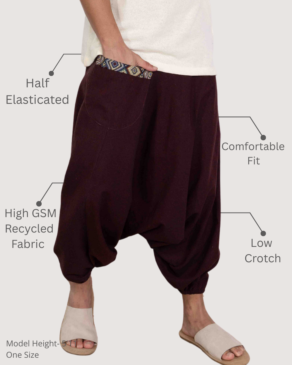 Aladdin Low Crotch Harem Pants