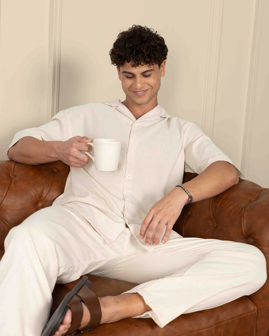 Sage Grey Renewed Cotton Resort Co-ord Set
