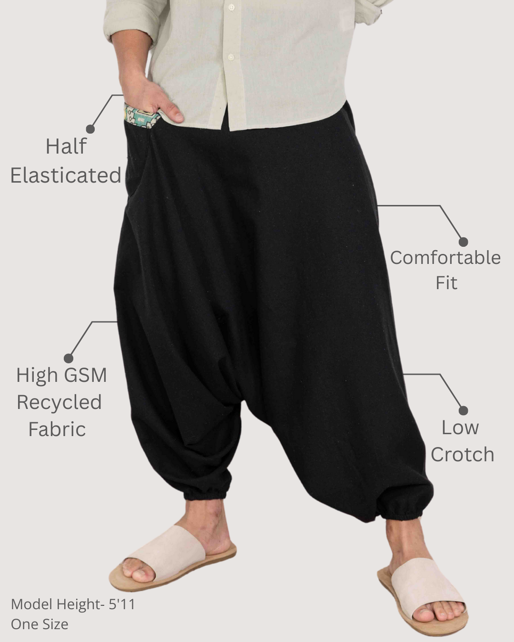 Aladdin Low Crotch Harem Pants