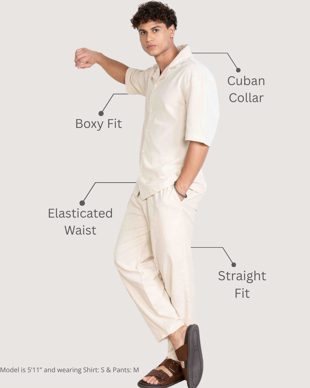 Sage Grey Renewed Cotton Resort Co-ord Set